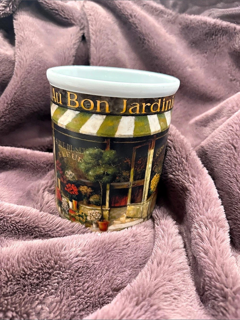 Cypress Home Au Bon Jardinier Ceramic Utensil Holder